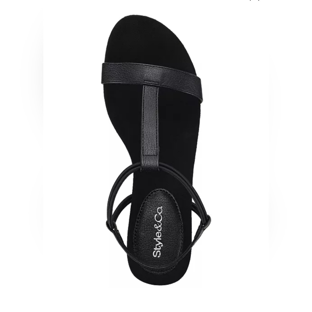 EUC black wedge sandals 9W - Picture 3 of 16